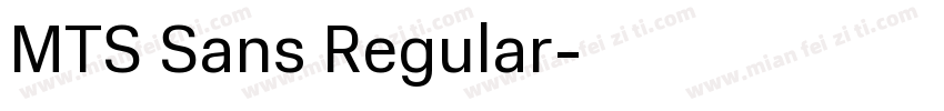 MTS Sans Regular字体转换